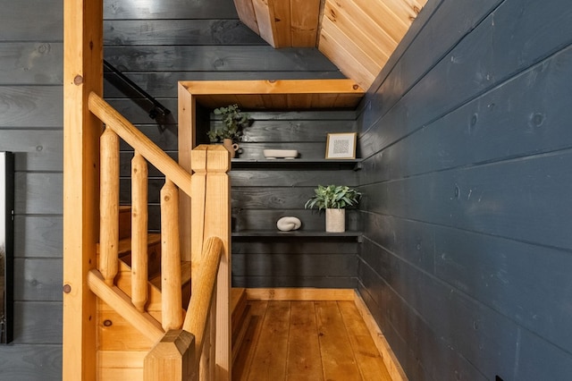 149 Happy Hollow Ln, Mineral Bluff, GA 30559 - wine area featuring wood walls and wood-type flooring