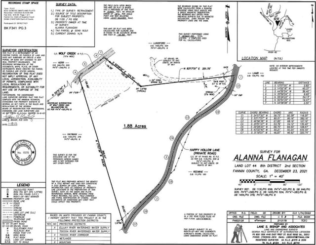 149 Happy Hollow Ln, Mineral Bluff, GA 30559 - survey map / technical document