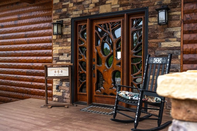 view of doorway to property