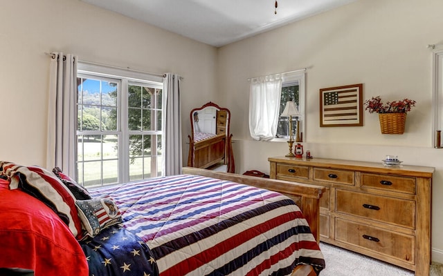 view of carpeted bedroom