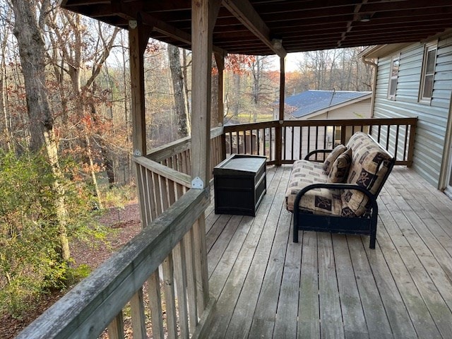 view of wooden terrace