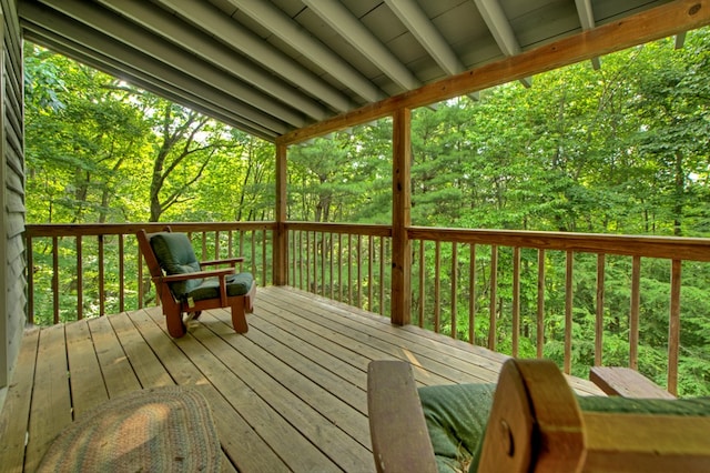 776 Mountain Oak Rd, Ellijay, GA 30536 - deck featuring a wooded view