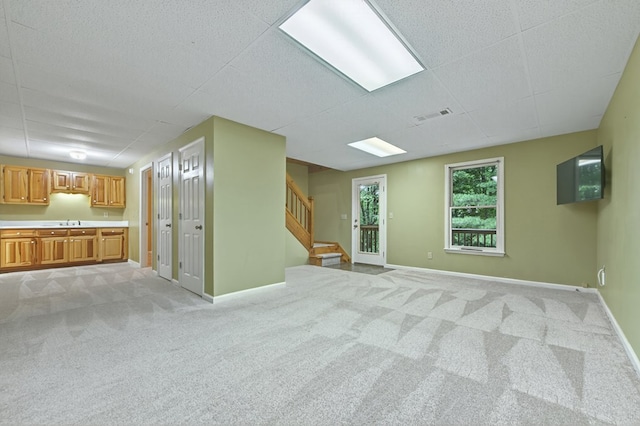 776 Mountain Oak Rd, Ellijay, GA 30536 - basement featuring light carpet and stairs