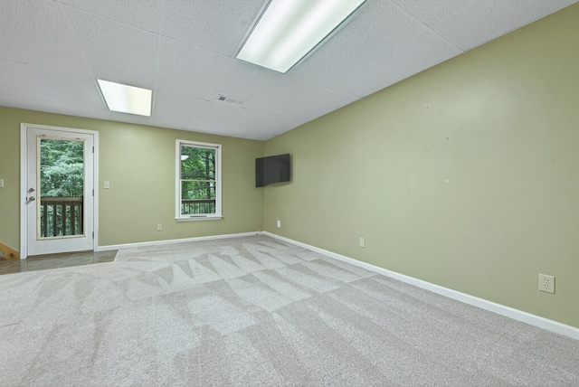 776 Mountain Oak Rd, Ellijay, GA 30536 - unfurnished room featuring carpet flooring and a paneled ceiling