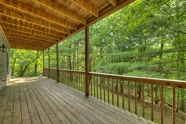 776 Mountain Oak Rd, Ellijay, GA 30536 - wooden deck featuring a wooded view