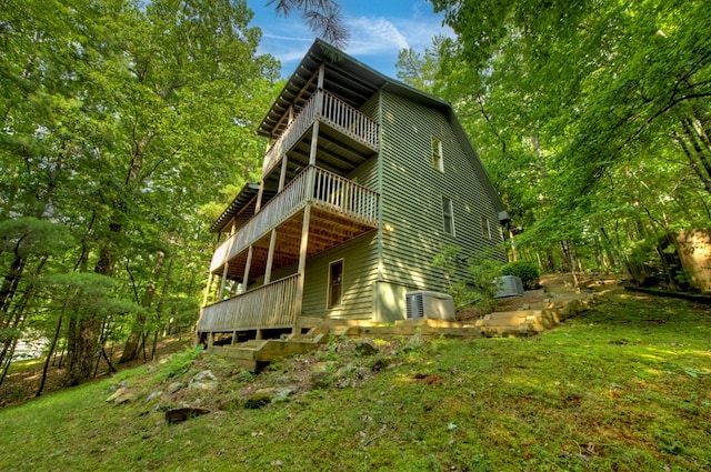 776 Mountain Oak Rd, Ellijay, GA 30536 - rear view of property with a balcony