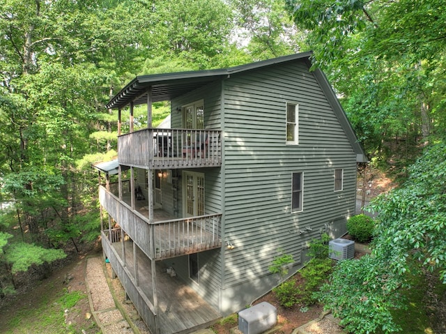 776 Mountain Oak Rd, Ellijay, GA 30536 - view of property exterior with a central air condition unit and a balcony
