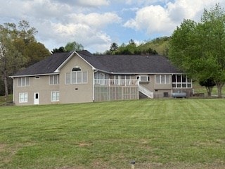 1537 Victoria Woods Dr, Hiawassee, GA 30546 - rear view of house with a lawn