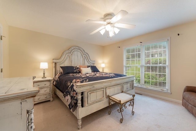 1537 Victoria Woods Dr, Hiawassee, GA 30546 - bedroom with light carpet, baseboards, and ceiling fan