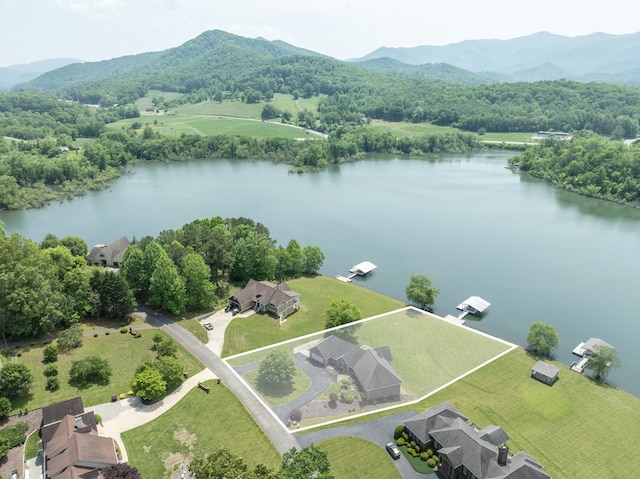 1537 Victoria Woods Dr, Hiawassee, GA 30546 - view of property location with a water and mountain view and property boundaries highlighted