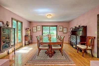 dining room with light hardwood / wood-style floors