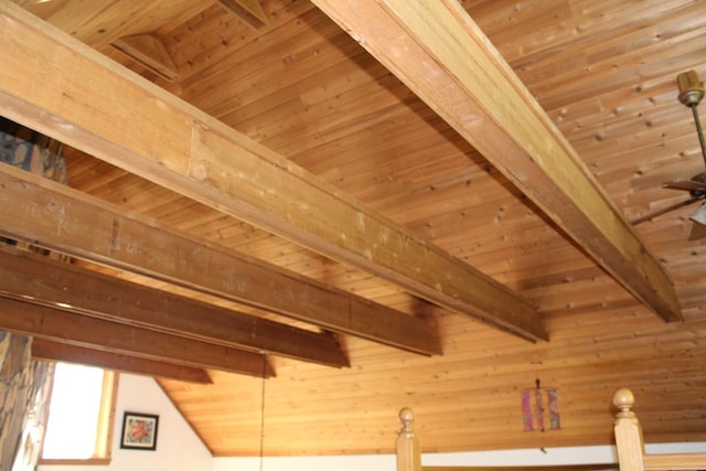 601 Sierra Cir, Murphy, NC 28906 - detailed view of wooden ceiling with exposed beams