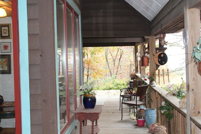 view of wooden terrace