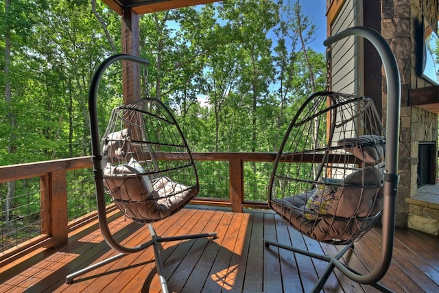 view of wooden terrace