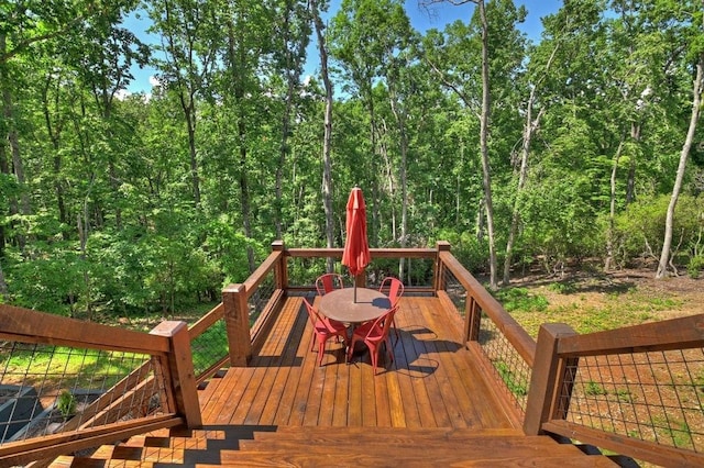 view of wooden deck