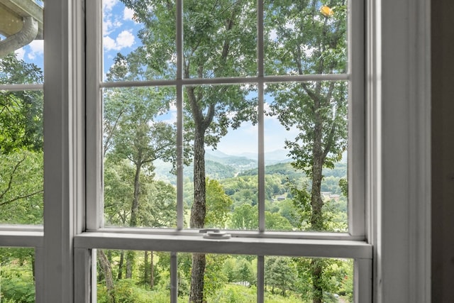 interior details with a mountain view