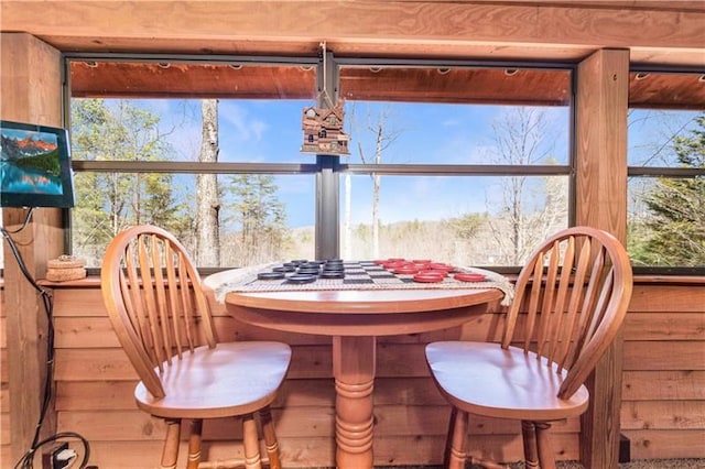 view of sunroom