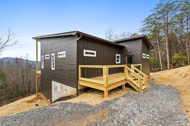 exterior space with a wooden deck