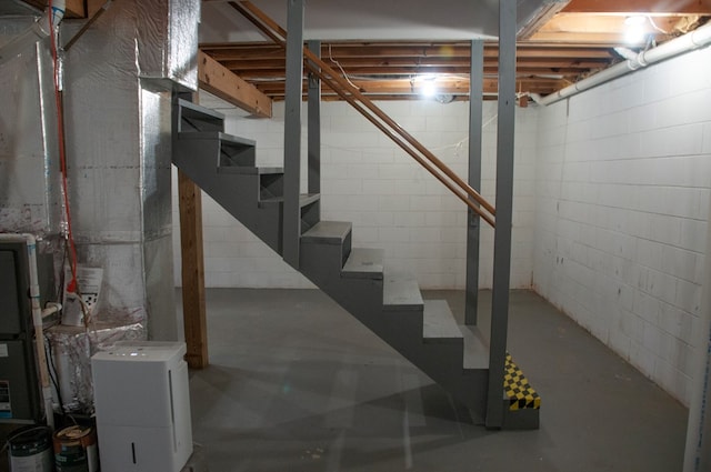 view of basement