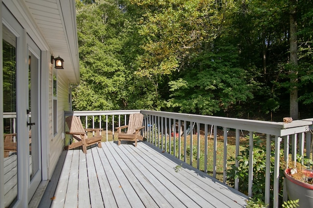 view of wooden deck