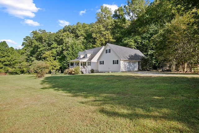 exterior space with an outdoor structure and a garage