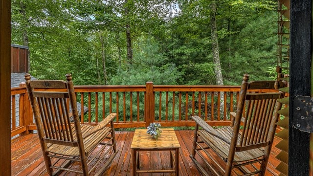 view of wooden terrace