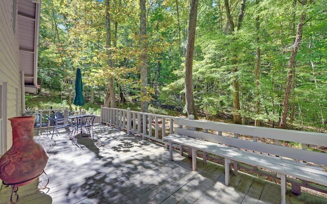 view of wooden deck