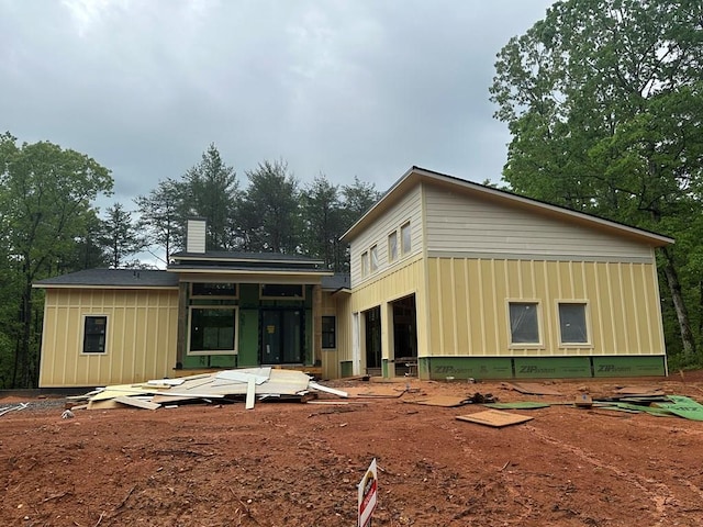 LOT22 Fairview Dr, Morganton, GA 30560 - rear view of house with a chimney and board and batten siding