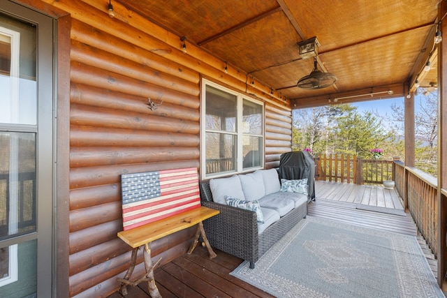 deck with outdoor lounge area