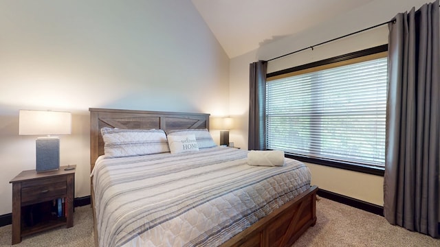 162 Barefoot Trl, Blairsville, GA 30512 - carpeted bedroom with lofted ceiling and baseboards