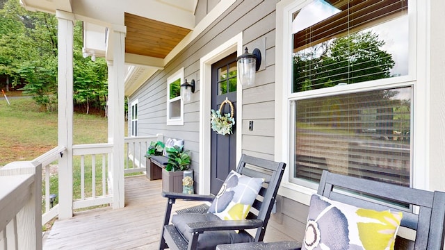162 Barefoot Trl, Blairsville, GA 30512 - view of wooden porch