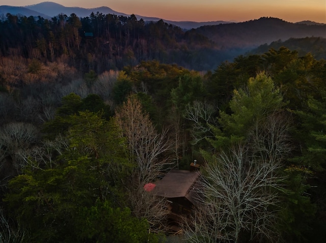 property view of mountains with a view of trees