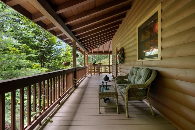 view of wooden terrace