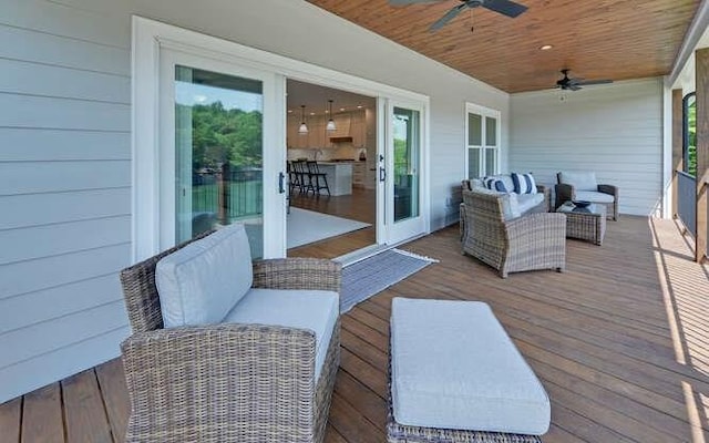 view of wooden terrace