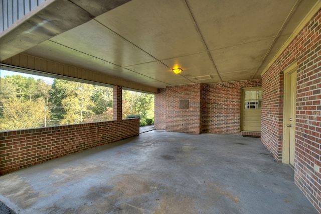 view of patio / terrace with a carport