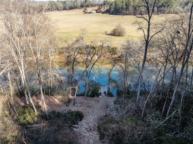 view of local wilderness featuring a water view