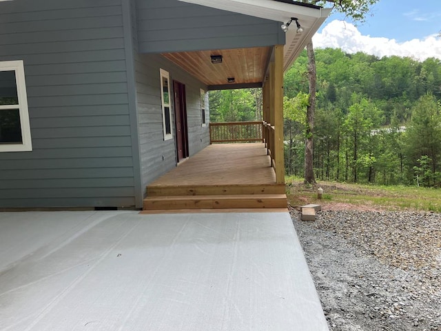 view of wooden terrace