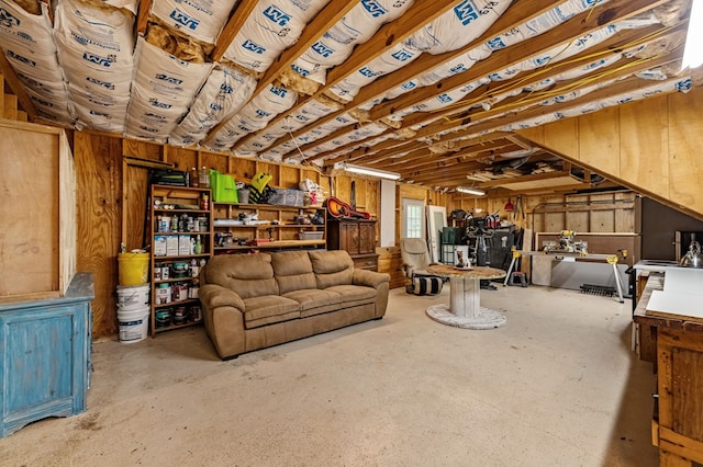 400 Creekside Dr, Mccaysville, GA 30555 - living area featuring concrete floors