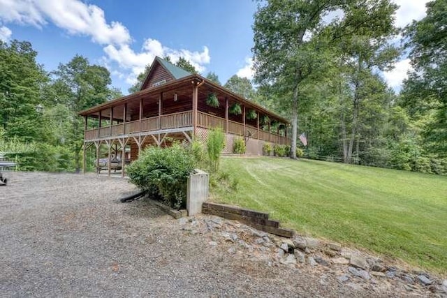 1394 Camp Creek Rd, Murphy, NC 28906 - view of side of property featuring a lawn and a deck