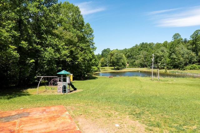 910 Sawyer Cove Rd, Hayesville, NC 28904 - view of green lawn featuring a water view and a forest view