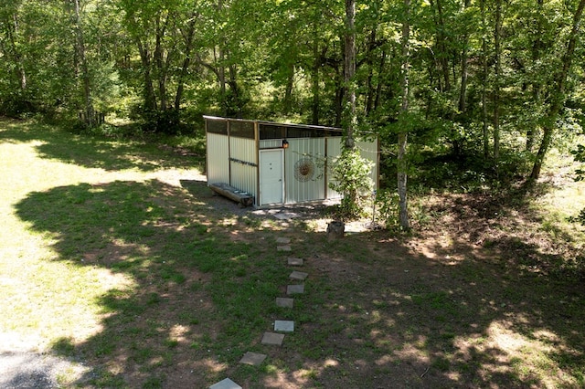 910 Sawyer Cove Rd, Hayesville, NC 28904 - view of shed with a forest view