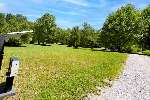 910 Sawyer Cove Rd, Hayesville, NC 28904 - view of grassy yard featuring view of wooded area