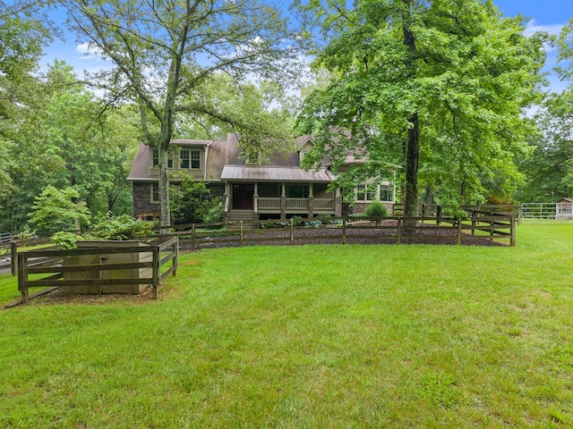 802 Old Mill Trl, Ball Ground, GA 30107 - view of yard with a deck and a garden