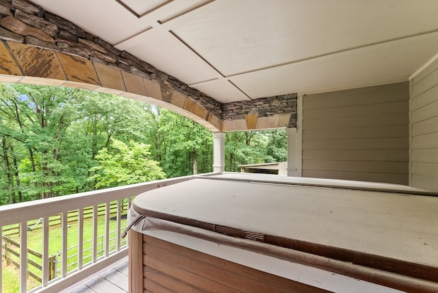 802 Old Mill Trl, Ball Ground, GA 30107 - balcony with a hot tub