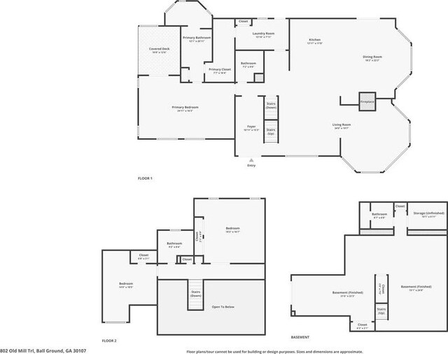 802 Old Mill Trl, Ball Ground, GA 30107 - room layout
