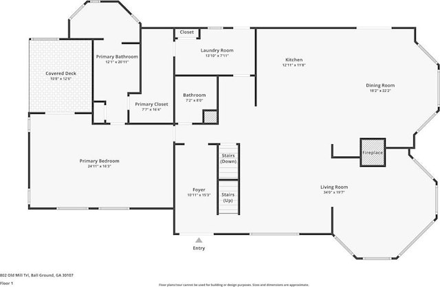 802 Old Mill Trl, Ball Ground, GA 30107 - home floor plan
