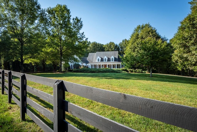 view of front of property with a front lawn