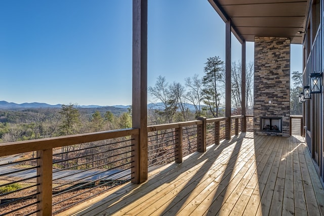 538 Mountain Laurel Rdg, Mineral Bluff, GA 30559 - wooden deck featuring a mountain view