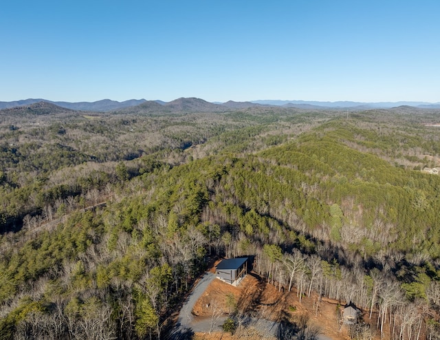 538 Mountain Laurel Rdg, Mineral Bluff, GA 30559 - drone / aerial view of a heavily wooded area and a mountain backdrop