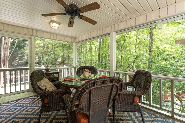 45 8 Point Trl, Blairsville, GA 30512 - sunroom with ceiling fan